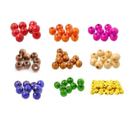 Cuentas De Madera / Formas Por 12 Sobres