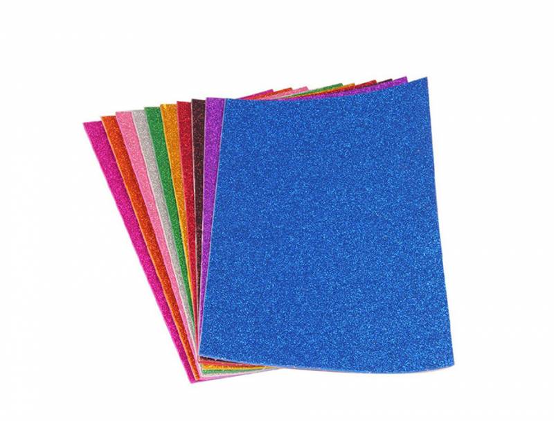 Goma Eva A4 Con Glitter Por 10 Unidades