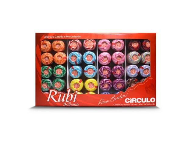 Cofre Hilo Perle Rubí Surtido Por 40 Ovillos