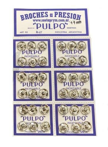 Broche Presión Pulpo Nº 3 Blanco Por 144 Unidades