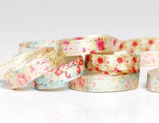 Cinta Flores Vintage De 12 Mm. Por 10 Mts.