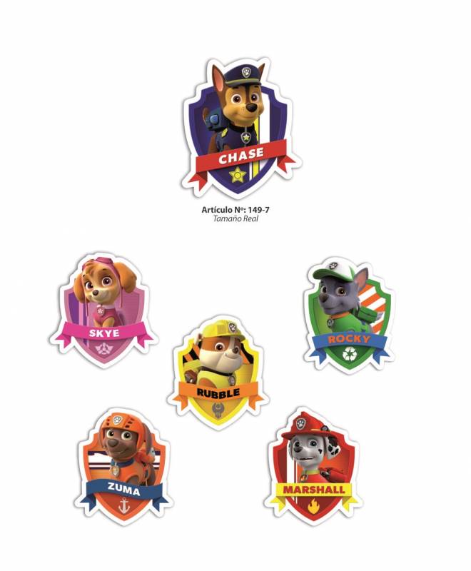 Aplicaciones Art. 149/7 Paw Patrol Por 6 Unidades