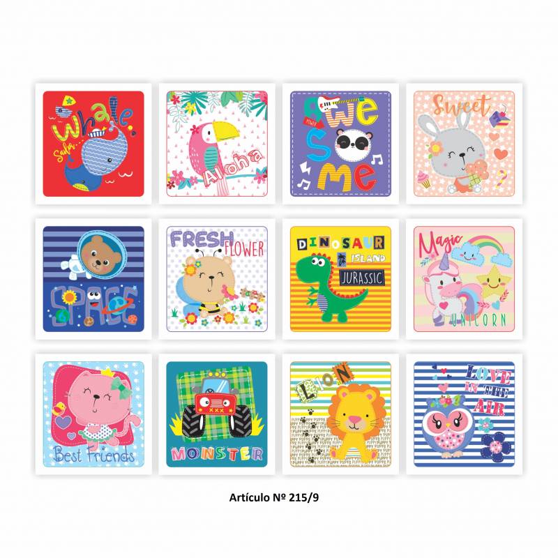 Aplicaciones Art. 215/9 Animalitos Por 12 Unidades