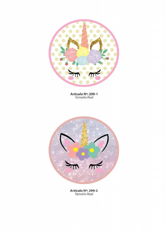 Aplicaciones Art. 299 Círculo Unicornio Por 6 Unidades