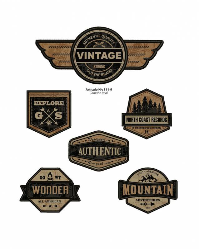 Aplicaciones Art. 811/9 Vintage Por 6 Unidades