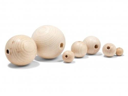 Esferas De Madera 25 / 26 Mm. Por 25 Unidades